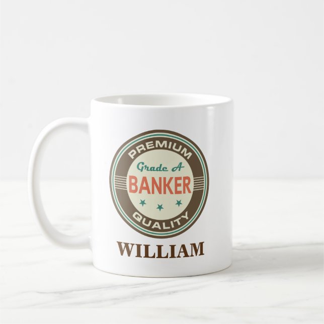 Banker Personalized Office Mug Gift (Left)