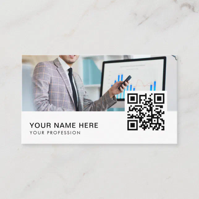 Banker QR Code Business Card | Zazzle