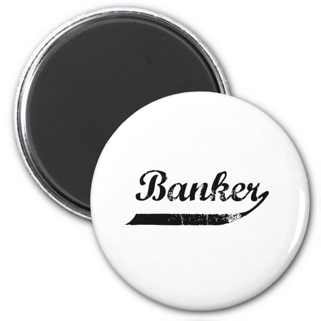 Banker typography magnet (Front)