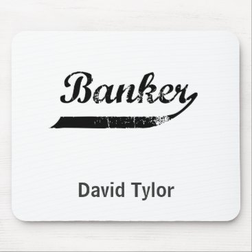 banker typography mouse pad