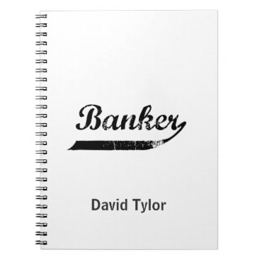Banker typography notebook