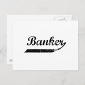Banker typography postcard (Front/Back)