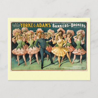 Bankers and Brokers Vintage Theater Poster Postcard