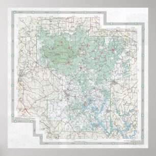 Bankhead National Forest Map (2006) Poster