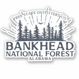Bankhead Treeline Navy Sticker