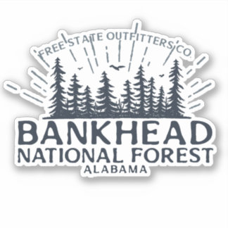 Bankhead Treeline Navy Sticker