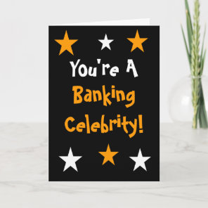 Banking Celebrity Banker Exams Congratulations Thank You Card