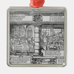 Banking Scene Metal Ornament