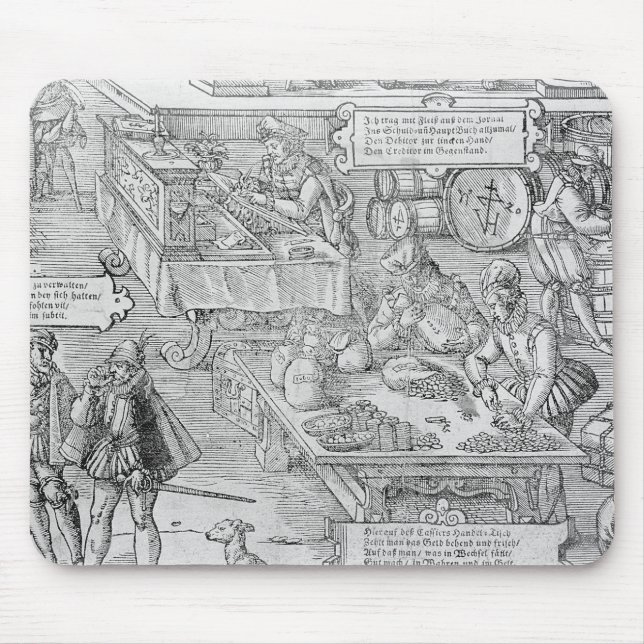 Banking Scene Mouse Pad (Front)