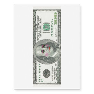 Banknote Parody Money Temporary Tattoo