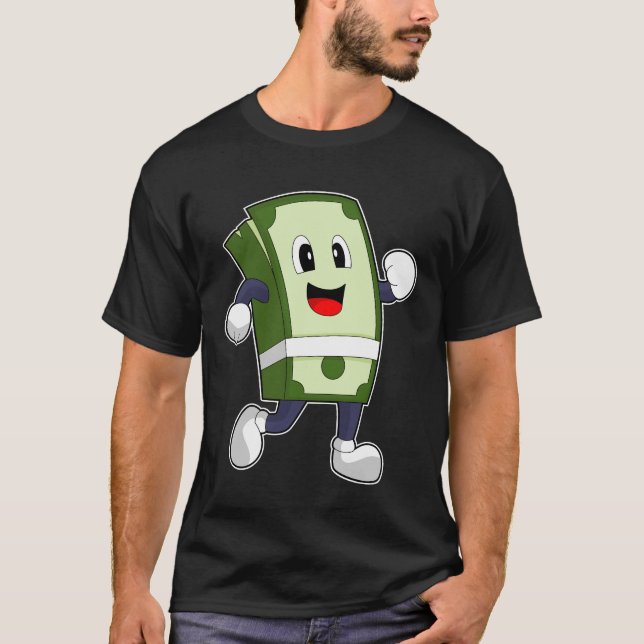 Banknote Runner Running Sports T-Shirt (Front)