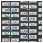 Banknotes of Russia, Iran and North Korea Fabric