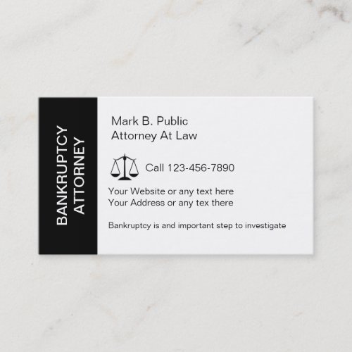 Bankruptcy Attorney Business Cards