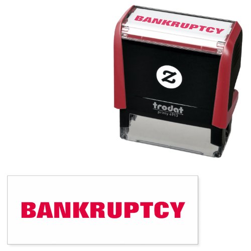 BANKRUPTCY Business Default Red Self_inking Stamp