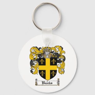 BANKS FAMILY CREST - BANKS COAT OF ARMS KEYCHAIN
