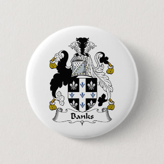 Banks Family Crest Button