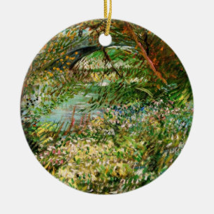 Banks of Seine, Pont de Clichy by Vincent van Gogh Ceramic Ornament