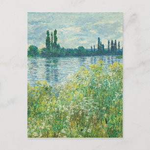 Banks of Seine River by Monet Postcard