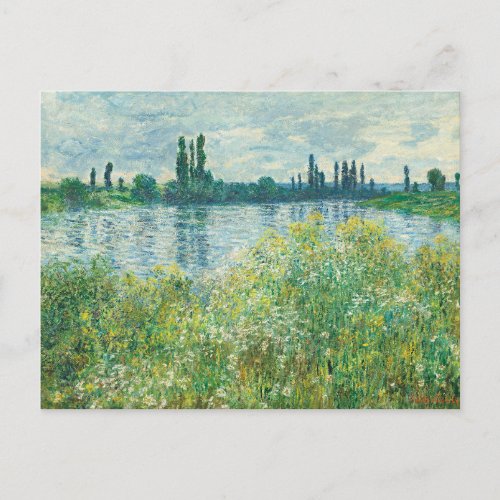 Banks of Seine River by Monet Postcard