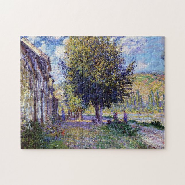 Banks of the Seine at Lavacourt Monet Fine Art Jigsaw Puzzle (Horizontal)
