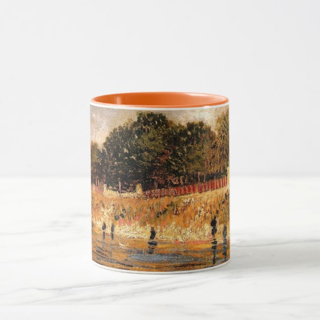 Banks of the Seine by Vincent van Gogh Mug (Center)