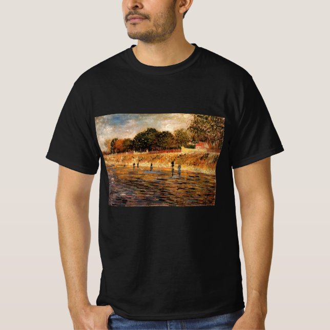 Banks of the Seine by Vincent van Gogh T-Shirt (Front)