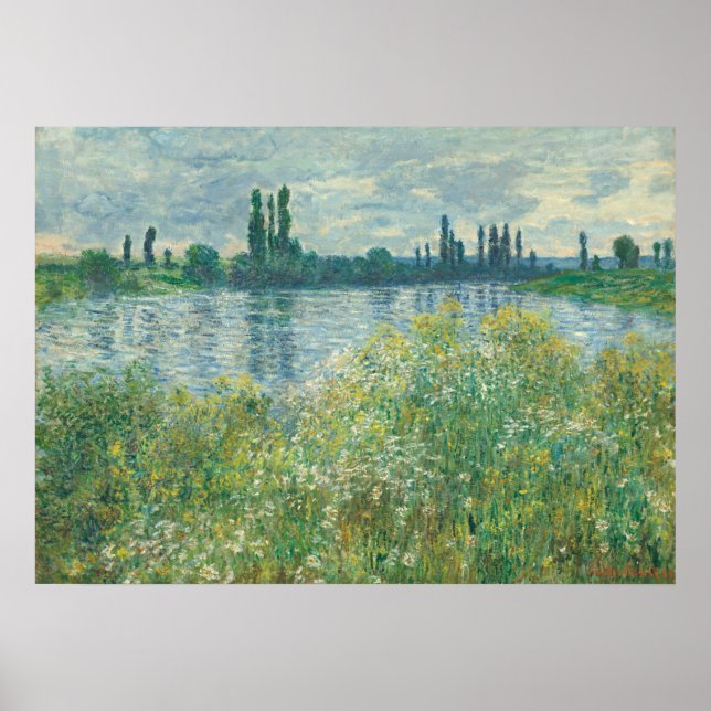 Banks of the Seine - Claude Monet Fine Art Poster (Front)