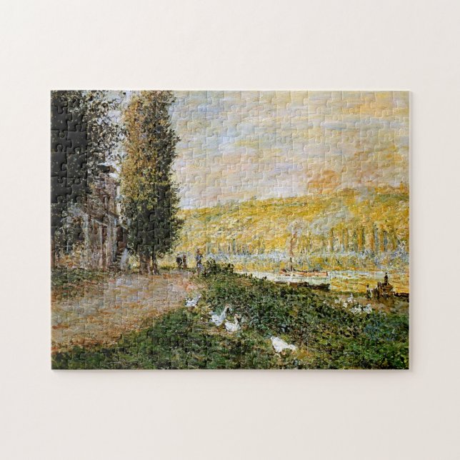 Banks of the Seine, Lavacourt Monet Fine Art Jigsaw Puzzle (Horizontal)