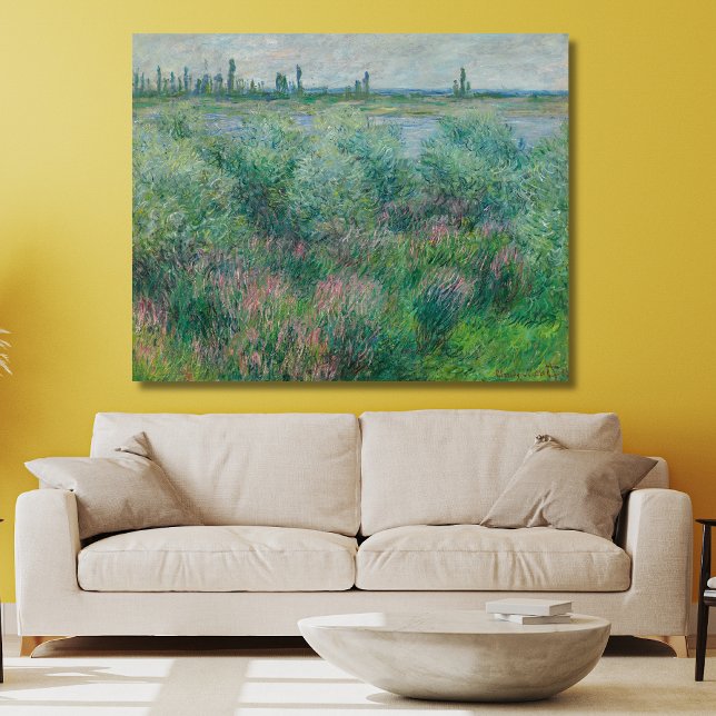 Banks of the Seine near Vétheuil, Monet 1881 Canvas Print (Creator Uploaded)