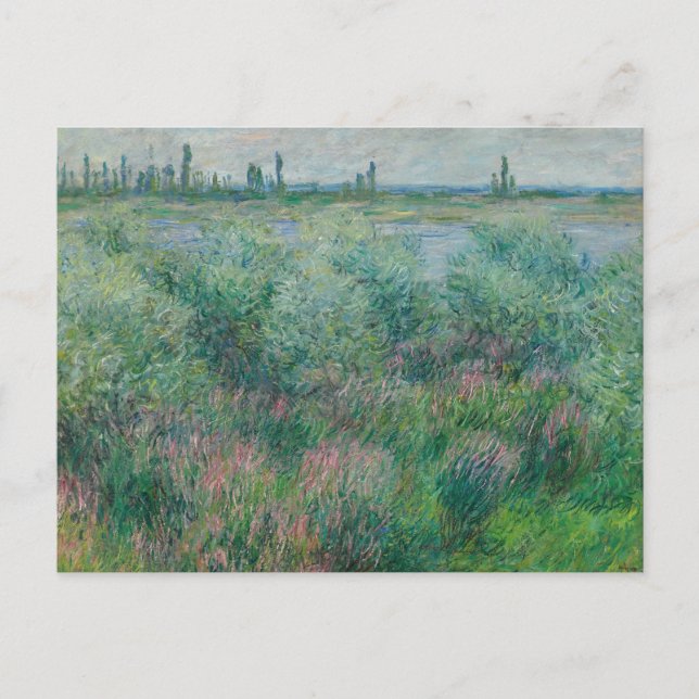 Banks of the Seine near Vétheuil, Monet 1881 Postcard (Front)