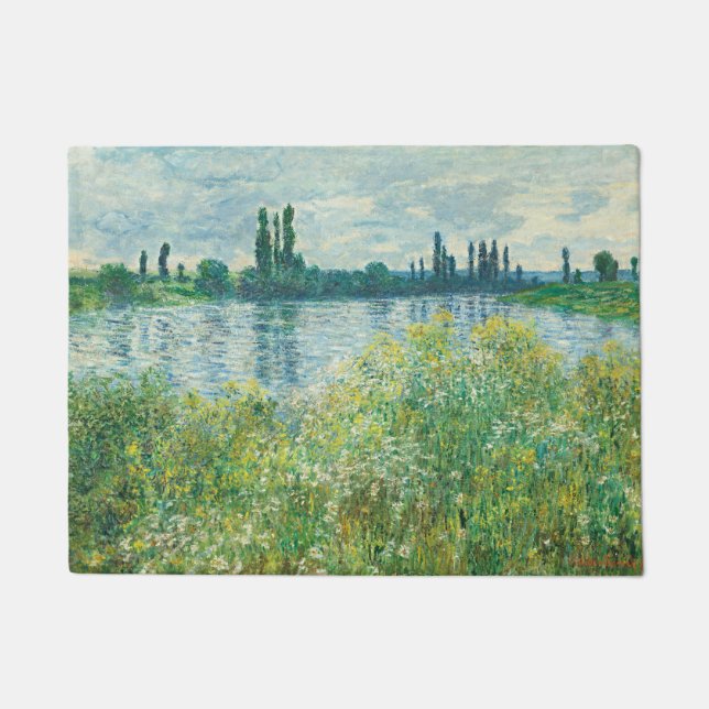 Banks of the Seine River by Monet Doormat (Front)