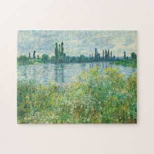 Banks of the Seine River by Monet Jigsaw Puzzle
