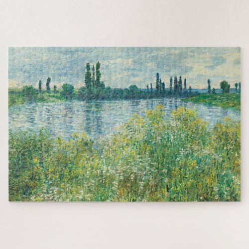 Banks of the Seine River by Monet Jigsaw Puzzle
