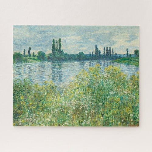 Banks of the Seine River by Monet Jigsaw Puzzle