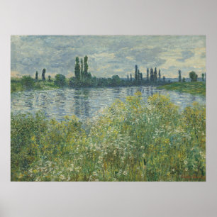 Banks of the Seine, Vétheuil, 1880 River view Poster