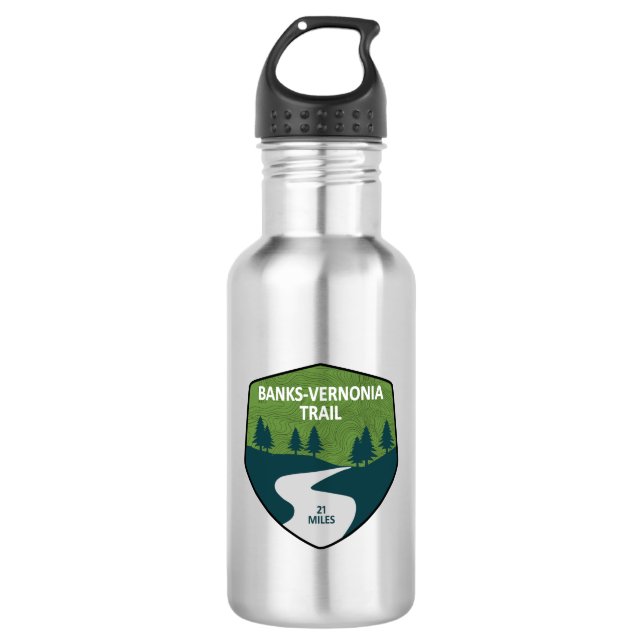 Banks-Vernonia Trail Stainless Steel Water Bottle (Front)