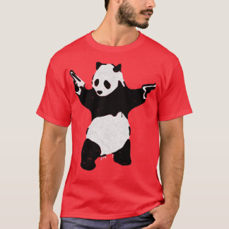 BANKSY Armed Panda with Guns T-Shirt