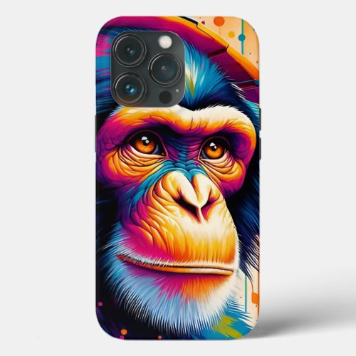 Banksy DJ Monkey Gorilla Chimp Art Print iPhone 13 Pro Case