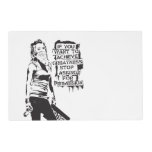 Banksy If you want to achieve greatness black Placemat
