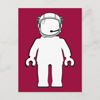 Banksy Style Astronaut Minifig Postcard