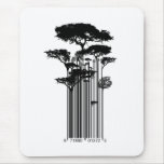 Banksy Style Barcode Trees Illustration Mouse Pad at Zazzle