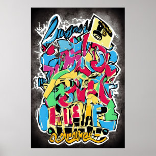 Banksy Style Street Art: A Fun, Cool and Cute Gift Poster