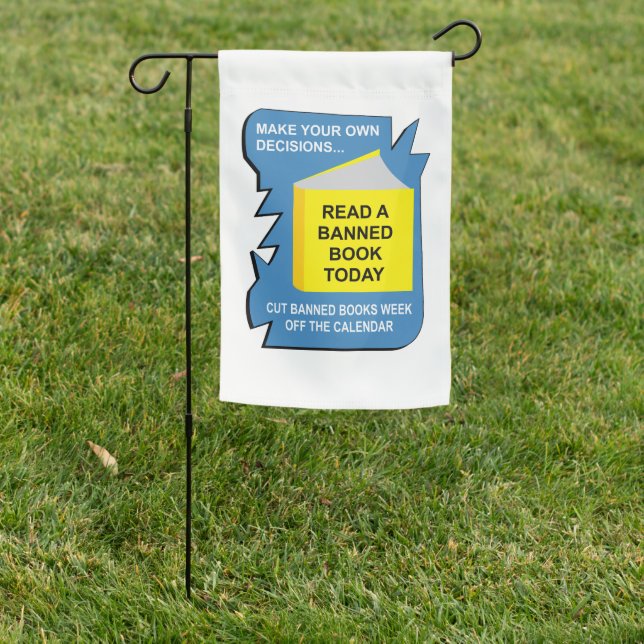 Banned Books Book Garden Flag (In SItu)
