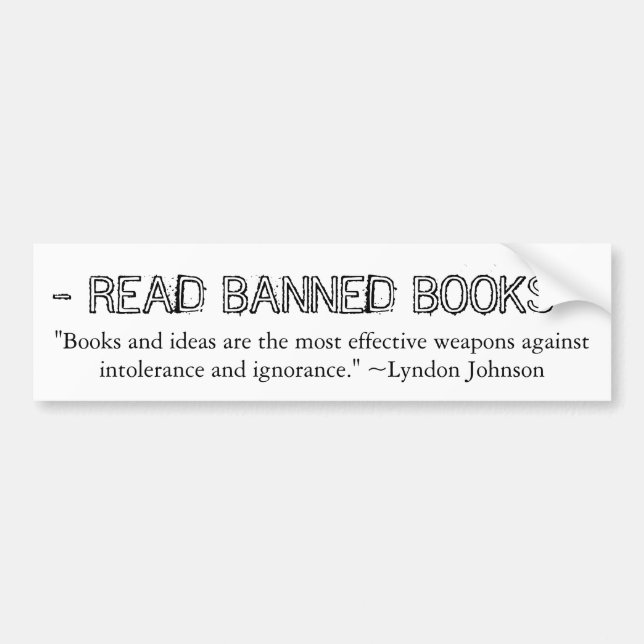 Banned Books Bumper Sticker (Front)