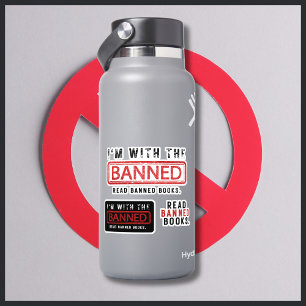 Banned Books Censorship I'm With the Banned Sticker