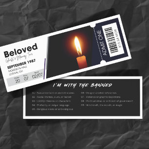 Banned Books Concert Ticket Beloved Bookmarks