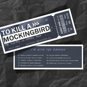 Banned Books Concert Ticket Mockingbird Bookmarks