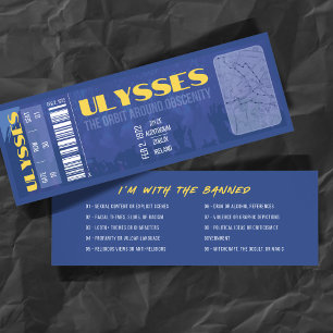 Banned Books Concert Ticket Ulysses Bookmarks