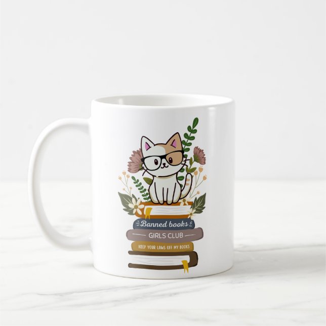 BANNED BOOKS GIRLS CLUB  COFFEE MUG (Left)