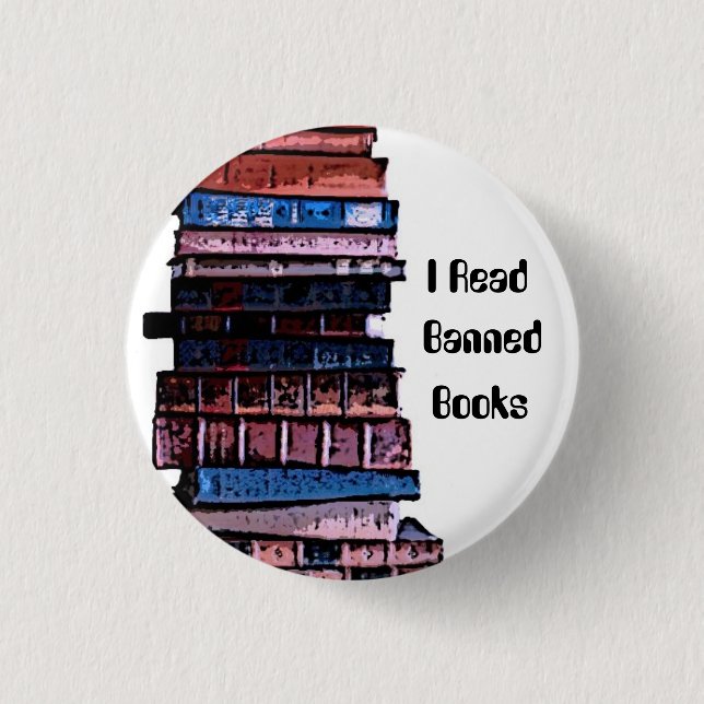 banned books pinback button (Front)